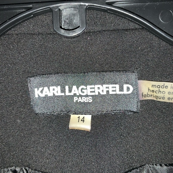 Karl Lagerfeld Black Blazer with Silver Accents - Picture 4 of 5